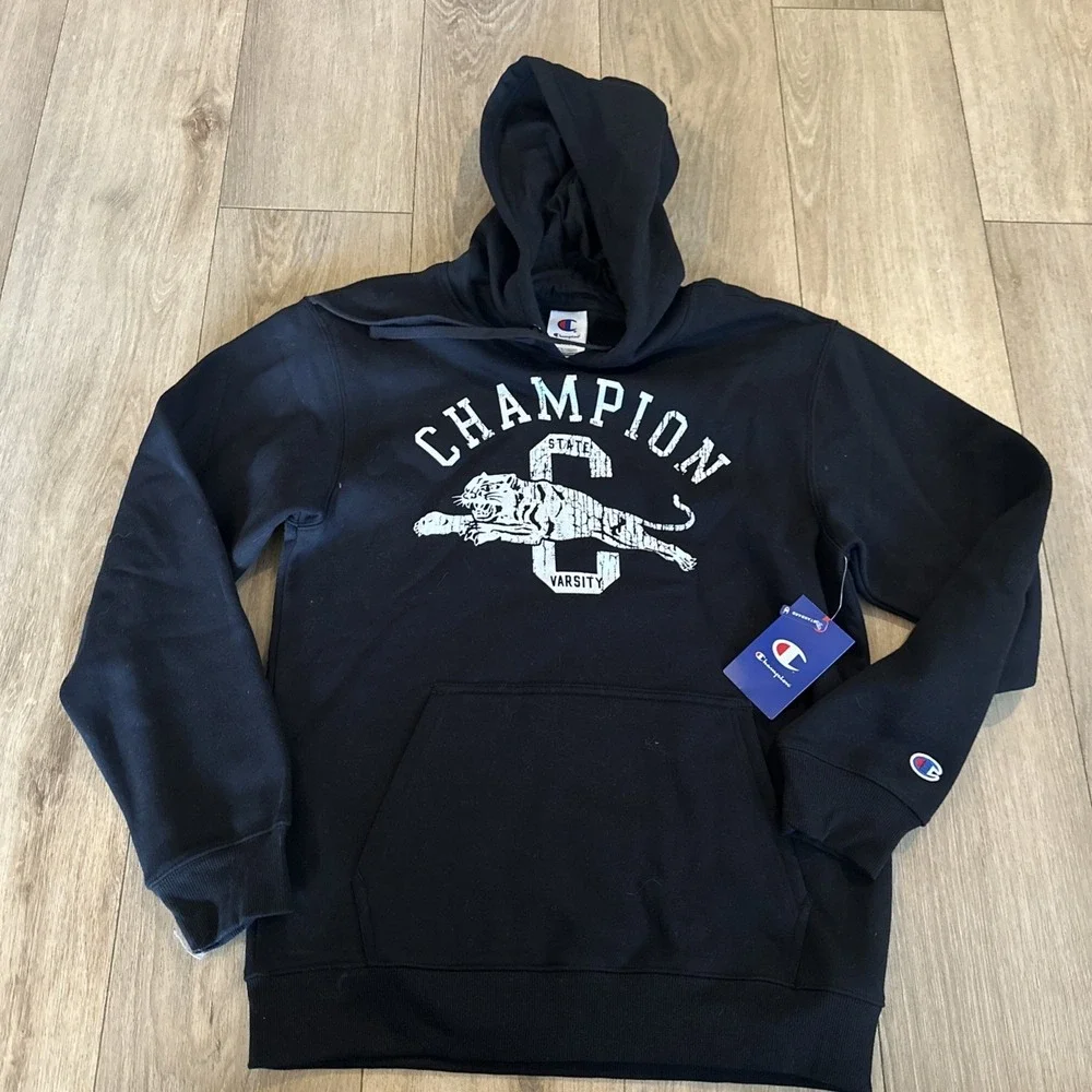 Champion‎ Men's Cougar Fleece Hoodie State Varsity Logo Black Small College NWT